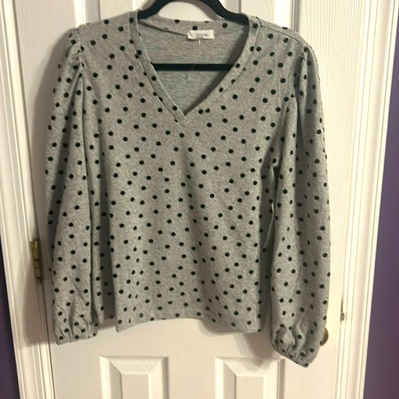 NWT Grey polka dot sweater - Picture 1 of 5